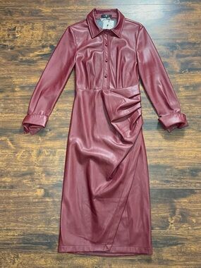 7 for all mankind red dress 7 For All Mankind Red Linen Dress